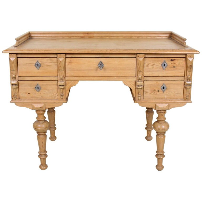 Swedish 19th Century Desk Gustavian Pine Petite Writing Table at 1stDibs
