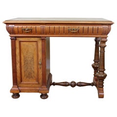 Swedish 19th Century Desk Walnut Writing Table Biedermeier