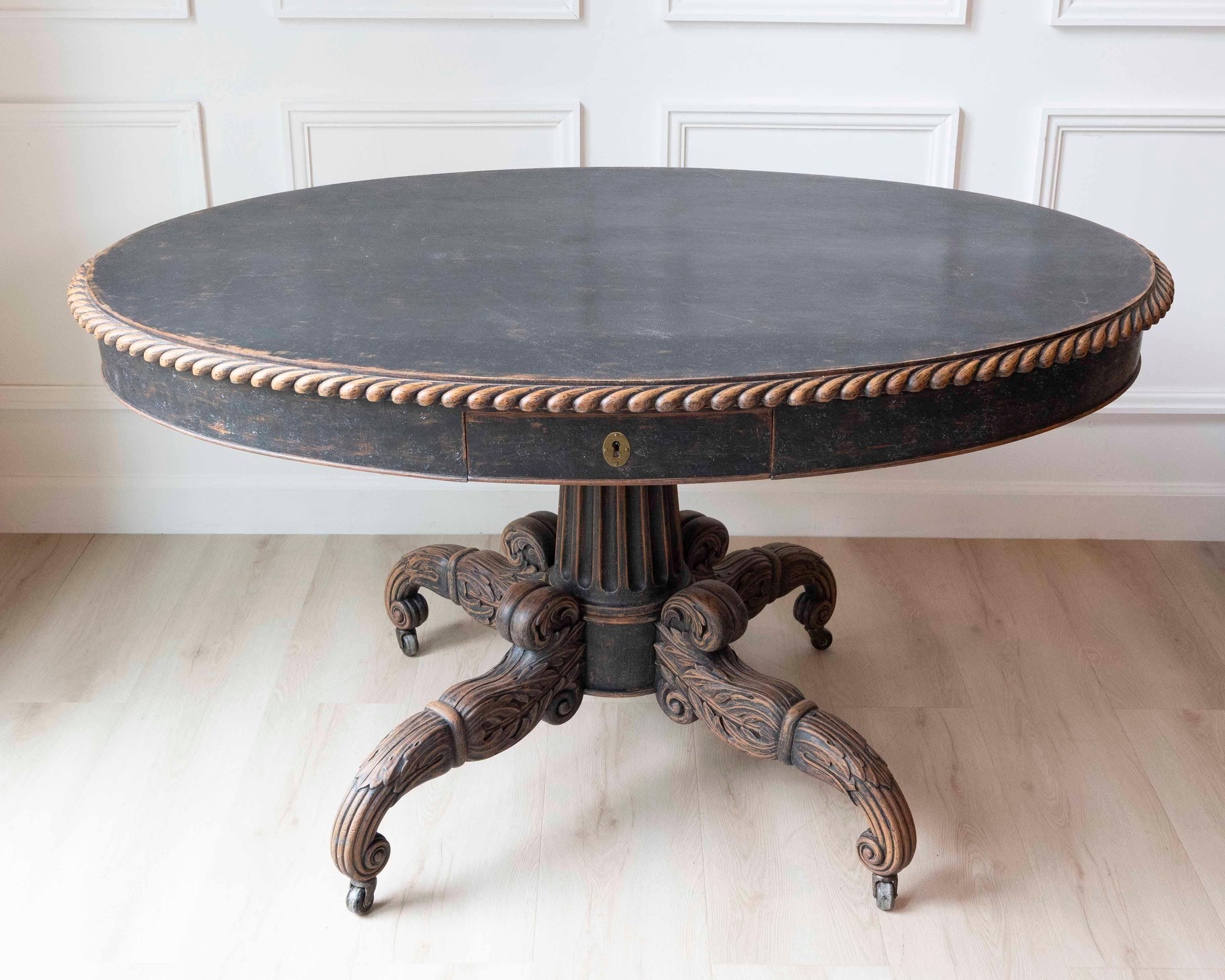 Swedish 19th Century Empire Oval Center Table, circa 1830 For Sale at ...