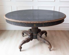 Swedish 19th Century Empire Oval Center Table, circa 1830
