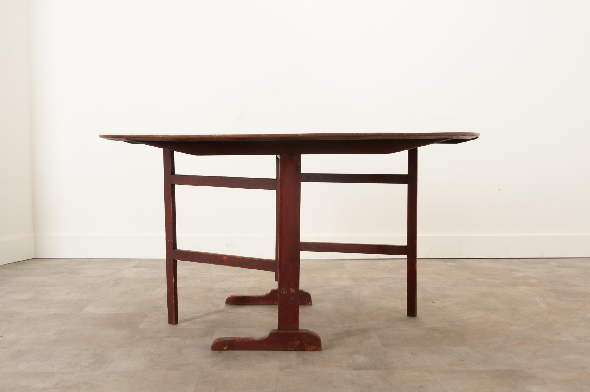 Wood Swedish 19th Century Gateleg Tilt Top Table For Sale