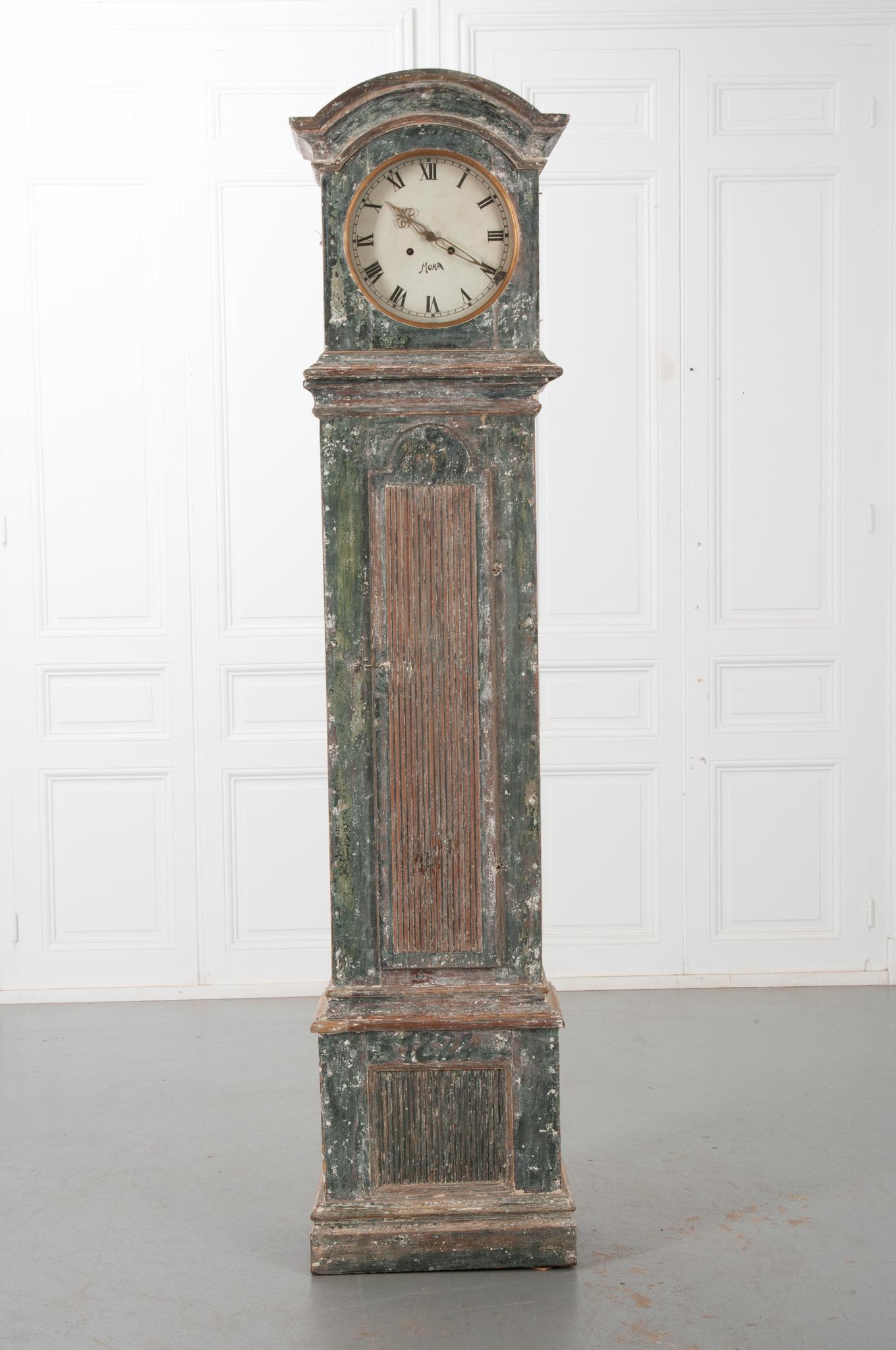 Carved Swedish 19th Century Gustavian Mora Clock