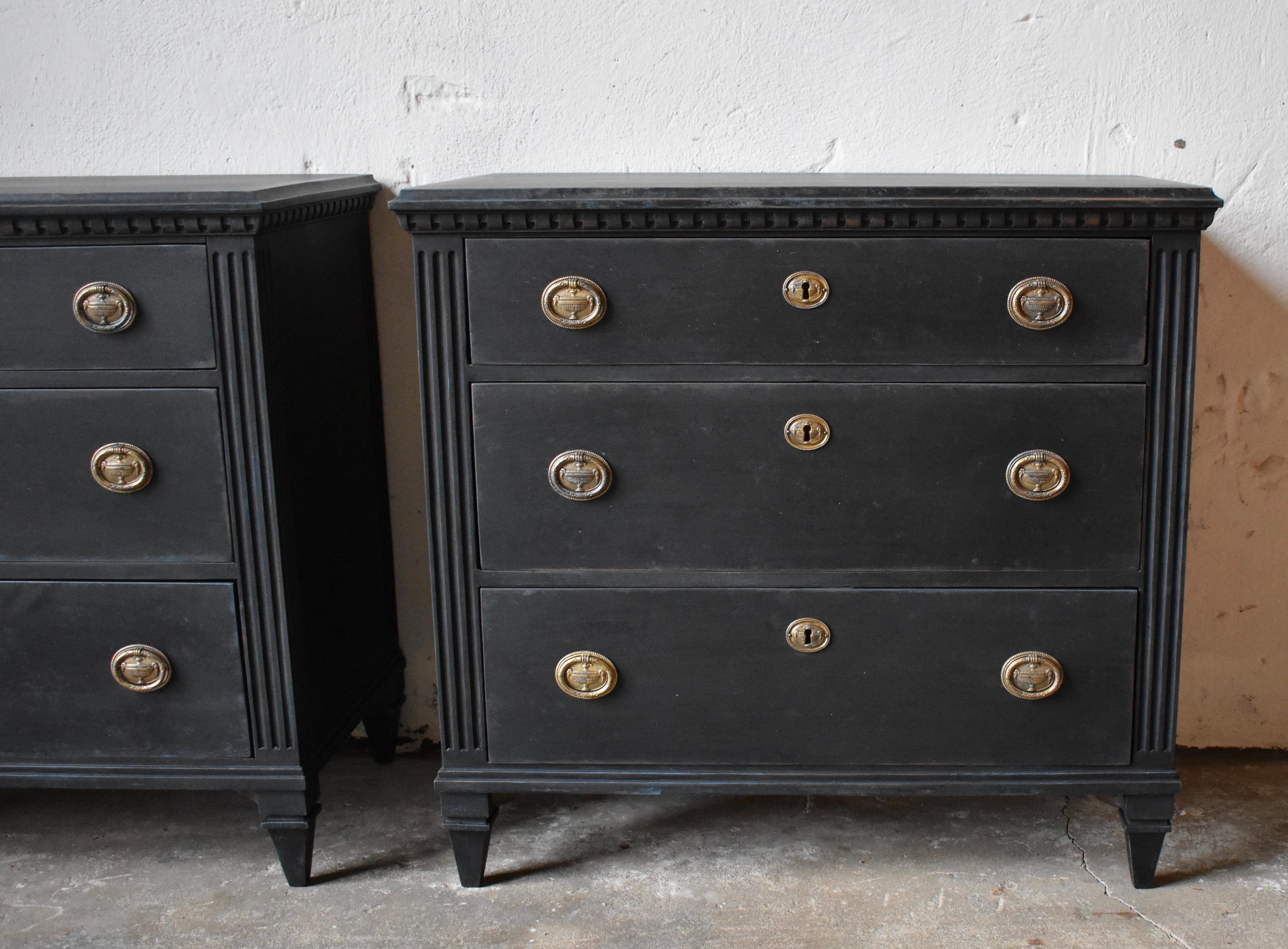 Hand-Crafted Swedish 19th Century Gustavian Style Chest of Drawers