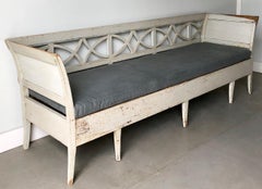 Swedish 19th Century Gustavian Style Long Sofa Settee