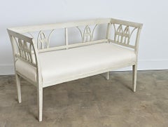 Swedish 19th Century Gustavian Style Painted Bench