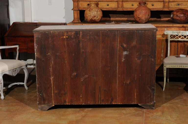 Wood Swedish 19th Century Gustavian Style Painted Sideboard with Diamond Motifs For Sale