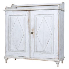 Swedish 19th century hand painted pine cupboard