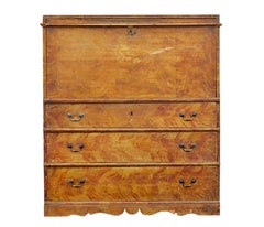 Swedish 19th century hand painted pine escritoire writing desk