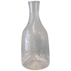 Swedish 19th Century Handblown Turned Glass Carafe, Origin, Sweden