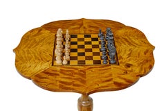 Swedish 19th century inlaid birch games table