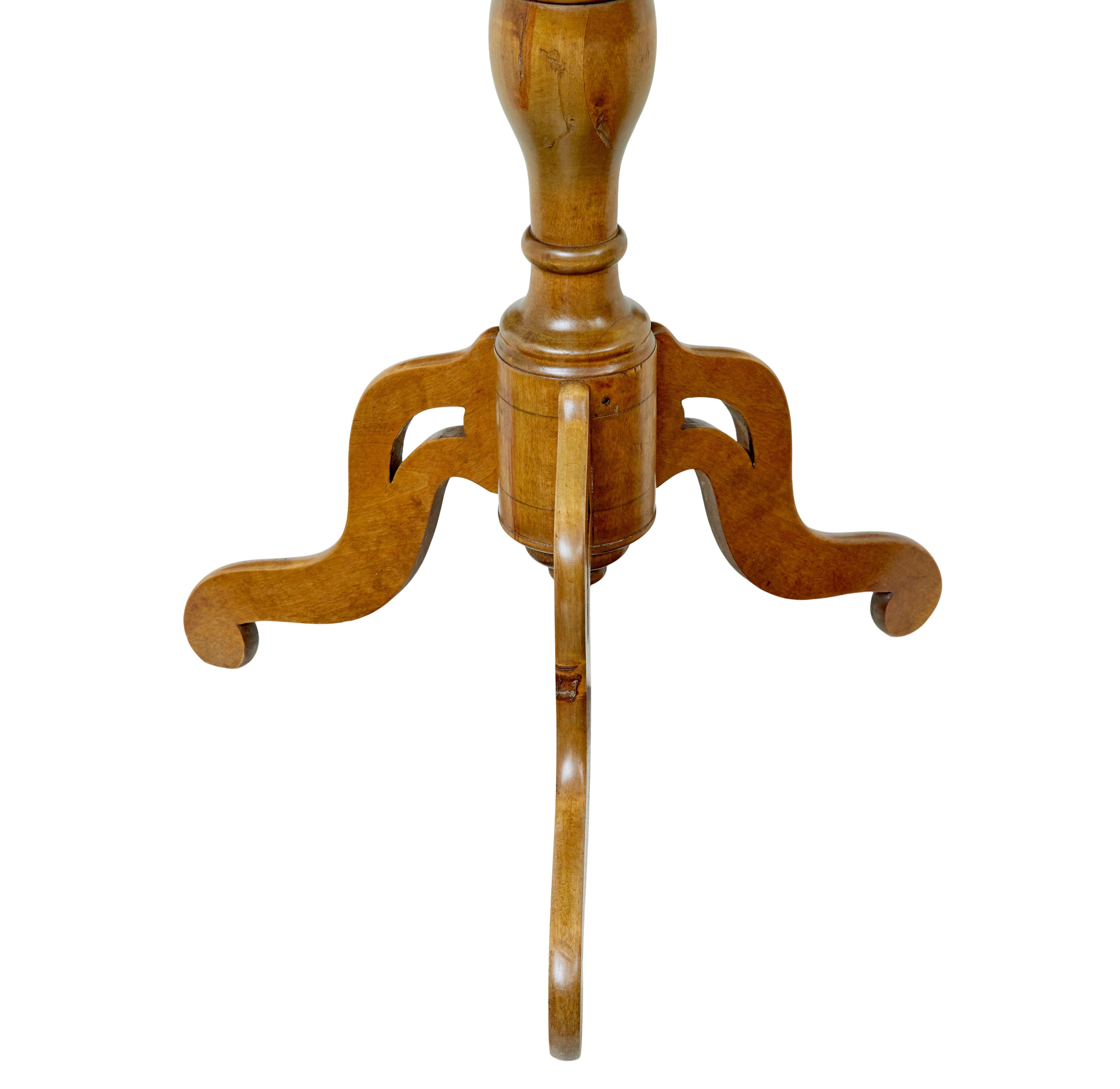 19th Century Swedish 19th century inlaid birch games table For Sale