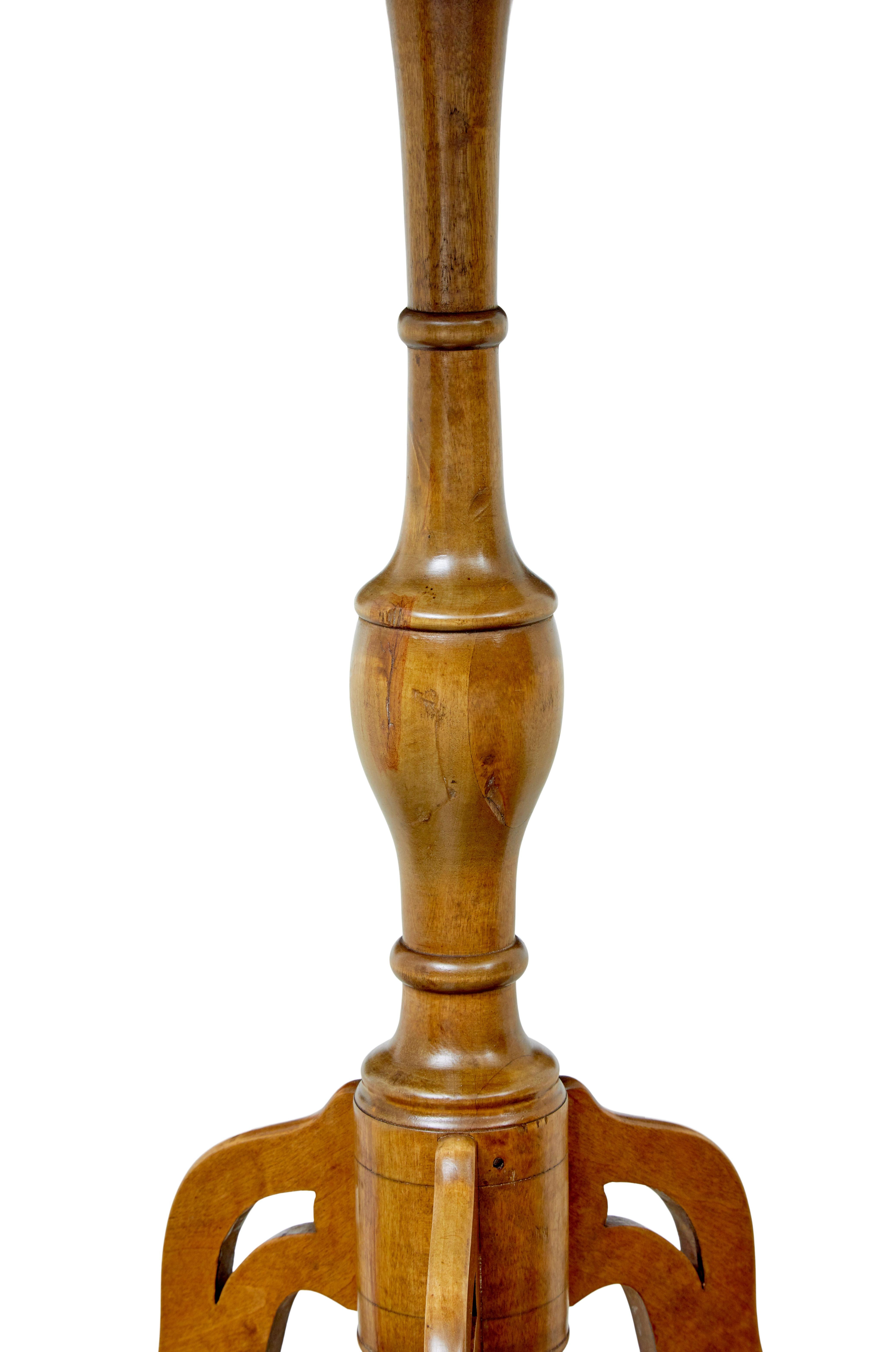 Birch Swedish 19th century inlaid birch games table For Sale