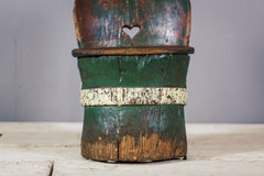 Swedish 19th Century Love Heart Dugout Chair or Kubbastol