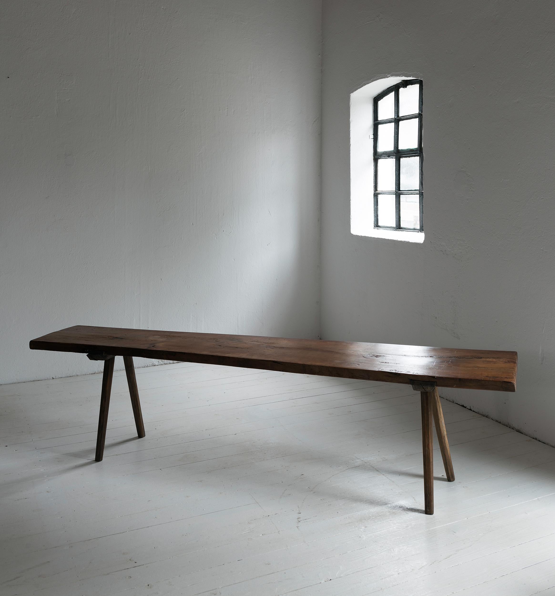 European Swedish 19th Century Minimalistic Bench