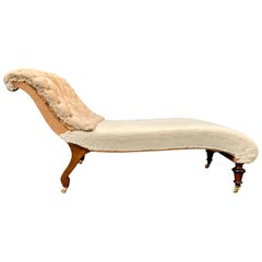 Lit de repos suédois Napoléon III du 19e siècle non capitonné