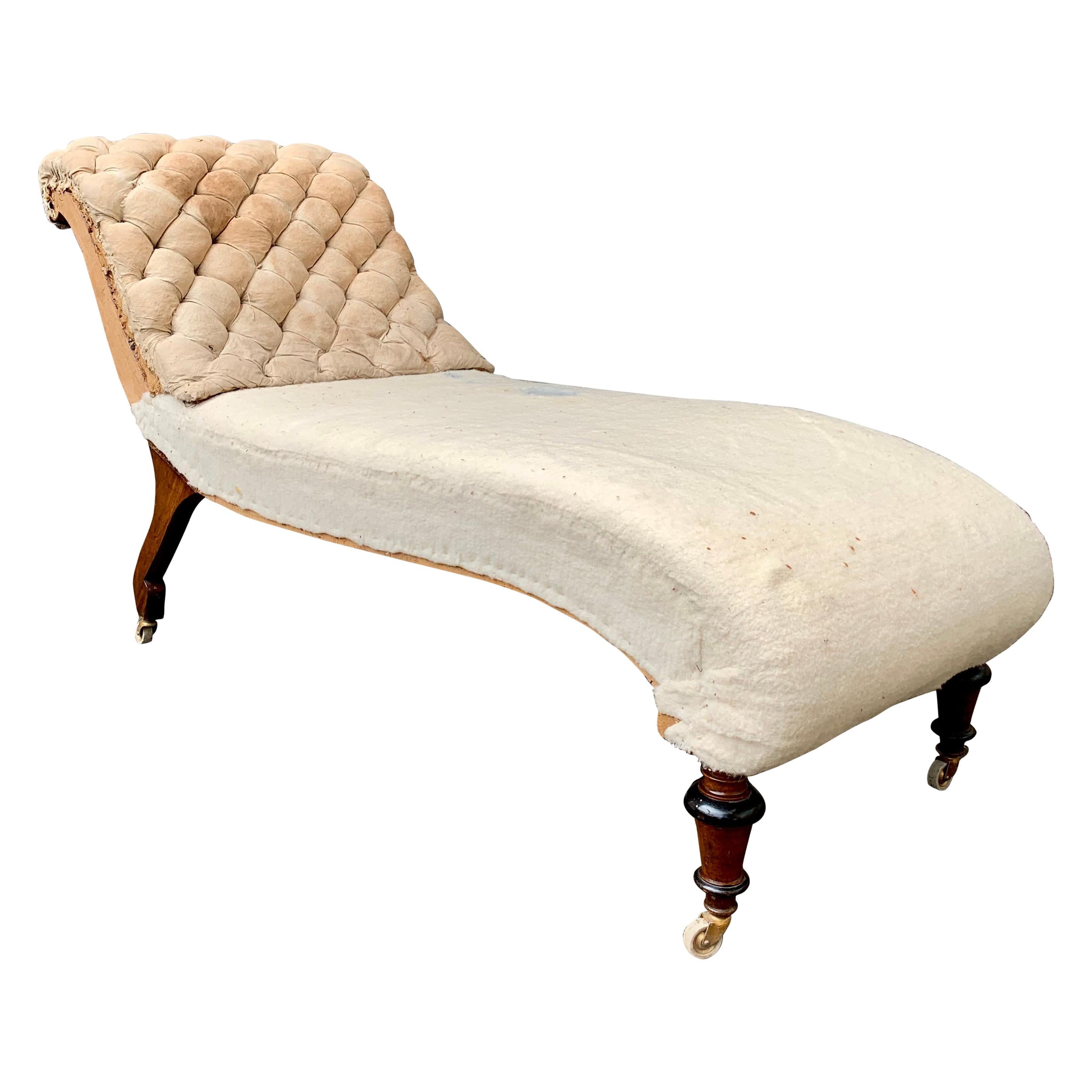 Swedish 19th Century Napoleon III Un-Upholstered Daybed