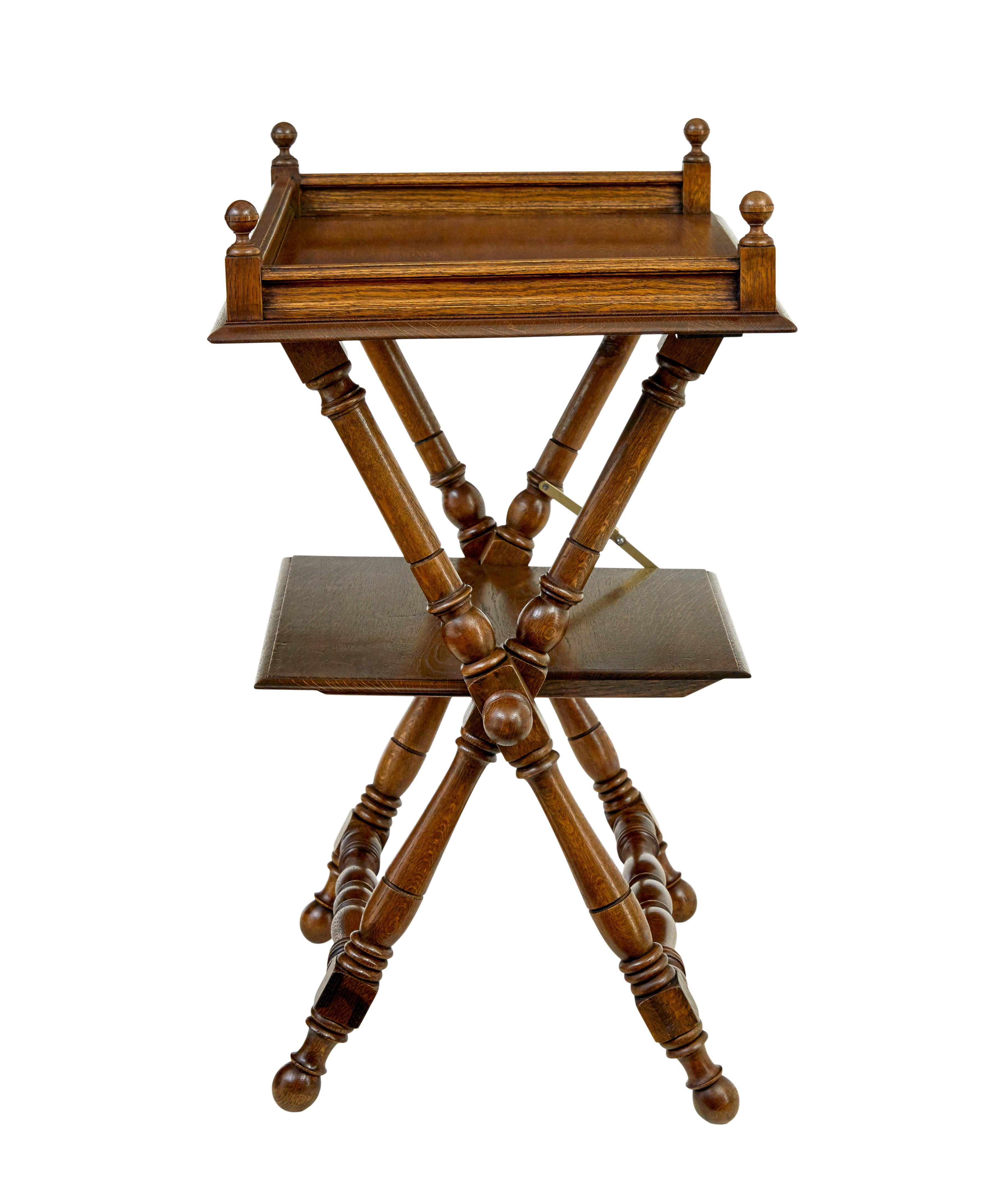 19th Century Swedish 19th century oak butlers tray from Bäckaskog castle For Sale