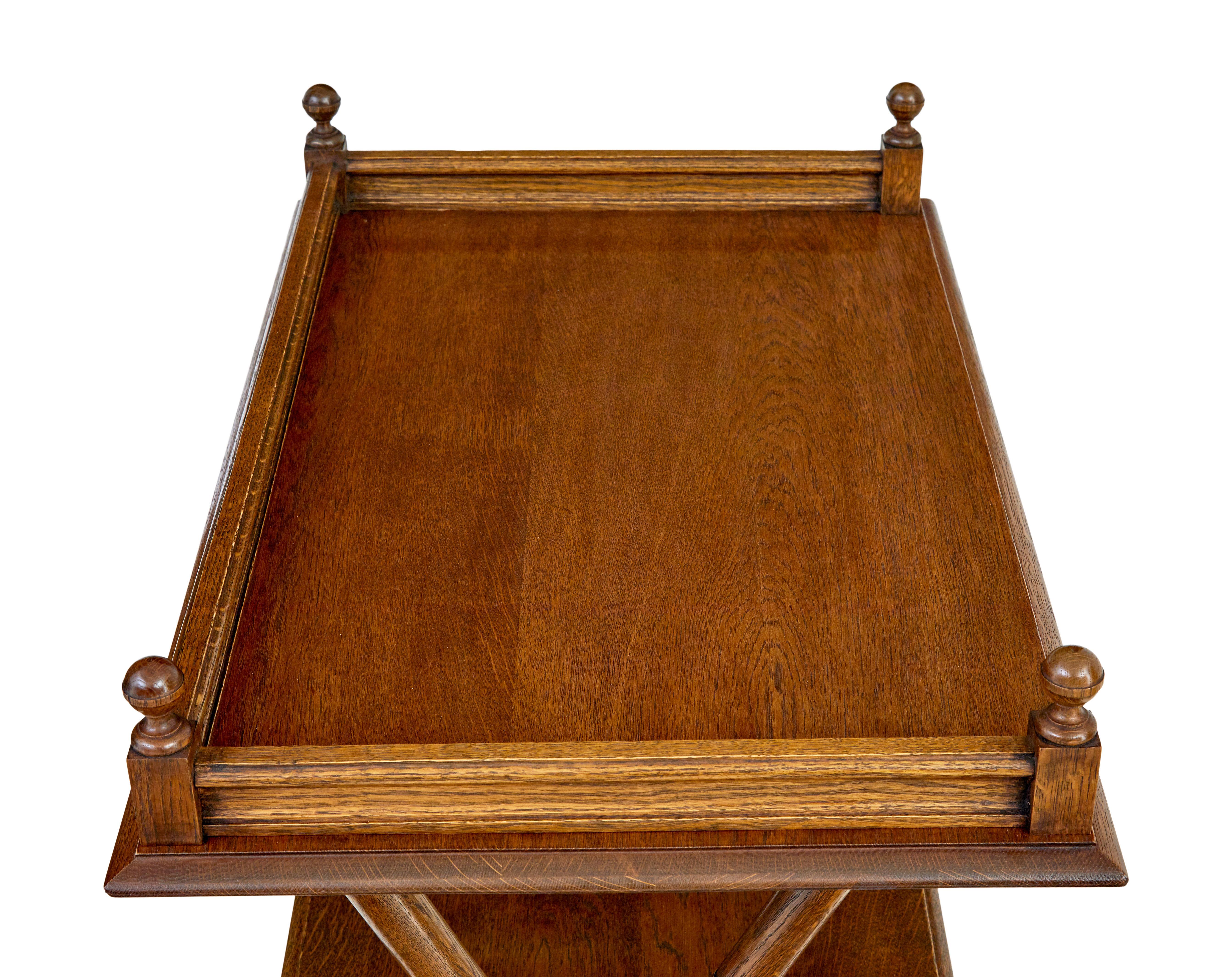 Oak Swedish 19th century oak butlers tray from Bäckaskog castle For Sale