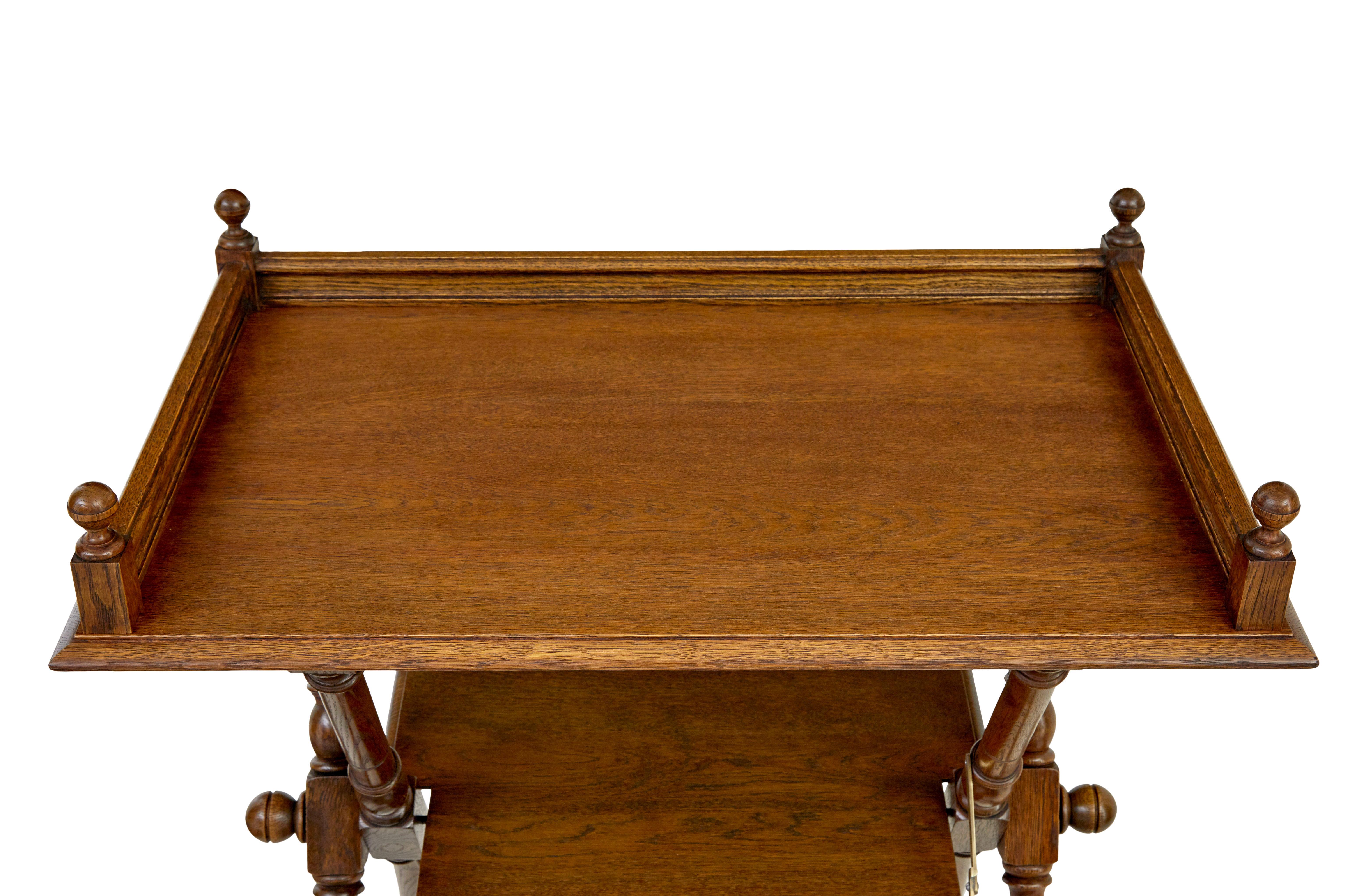 Swedish 19th century oak butlers tray from Bäckaskog castle For Sale 1