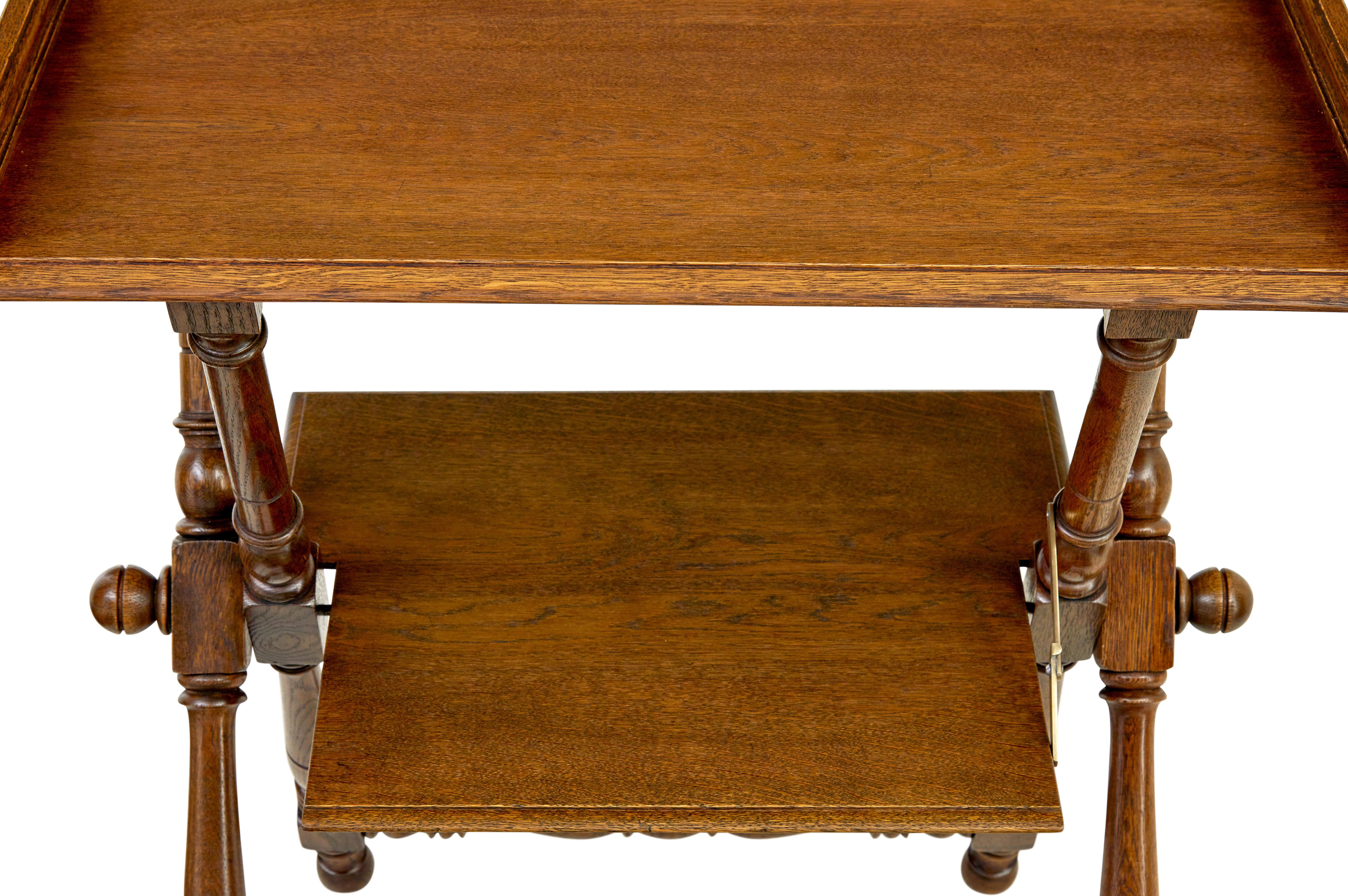 Swedish 19th century oak butlers tray from Bäckaskog castle For Sale 2