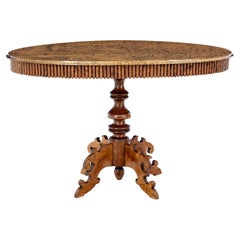 Swedish 19th Century Oval Birch Side Table Swedish 19th Century Oval Birch Side Table