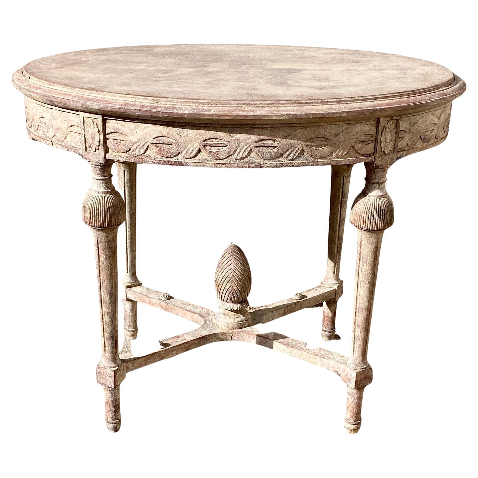 Swedish 19th Century Oval Side Table