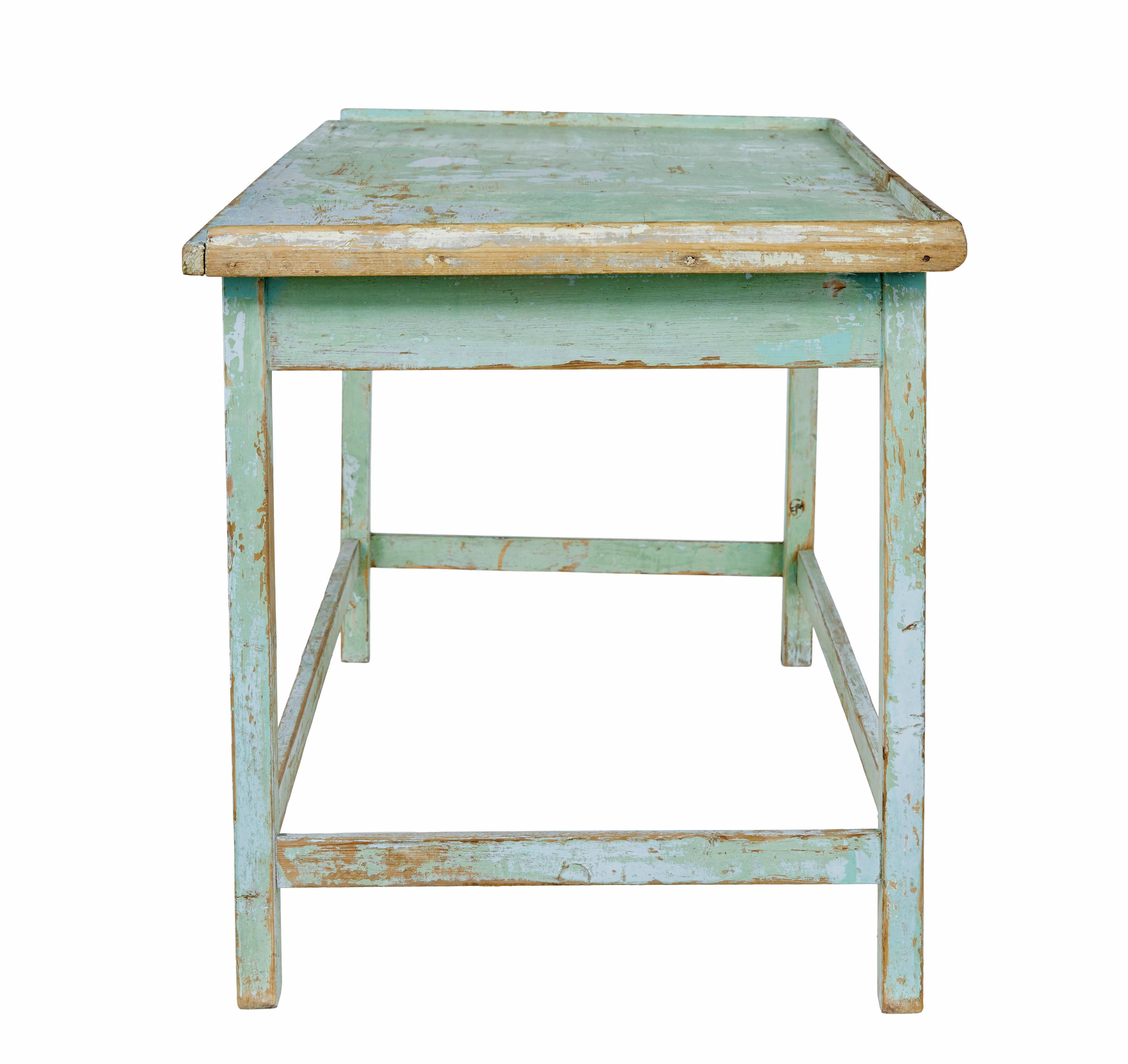 Rustic Swedish 19th century painted baking table For Sale