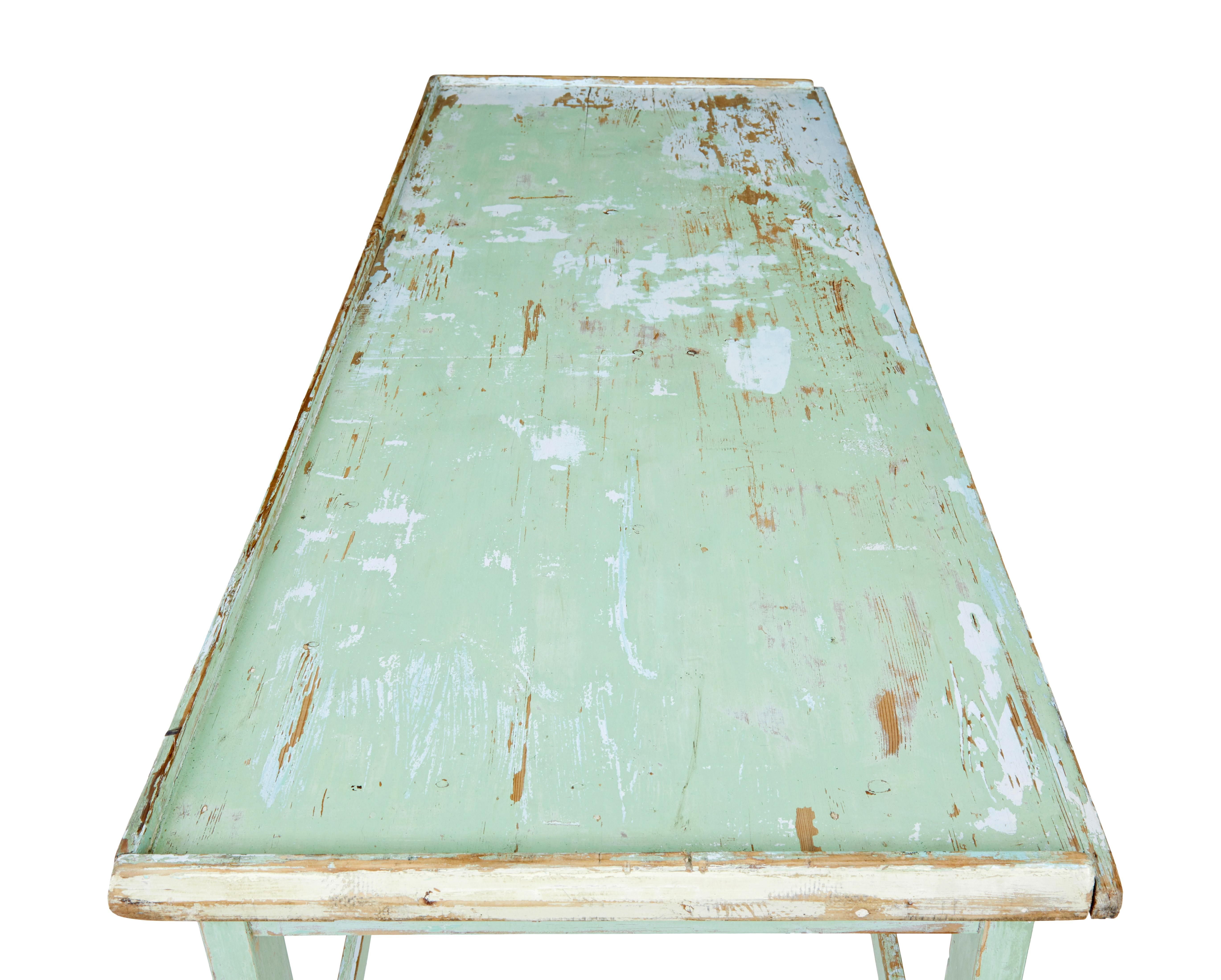 Pine Swedish 19th century painted baking table For Sale