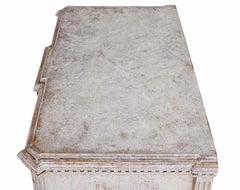 Swedish 19th century painted breakfront chest of drawers