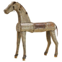 Swedish 19th Century Painted Carved Wooden Horse
