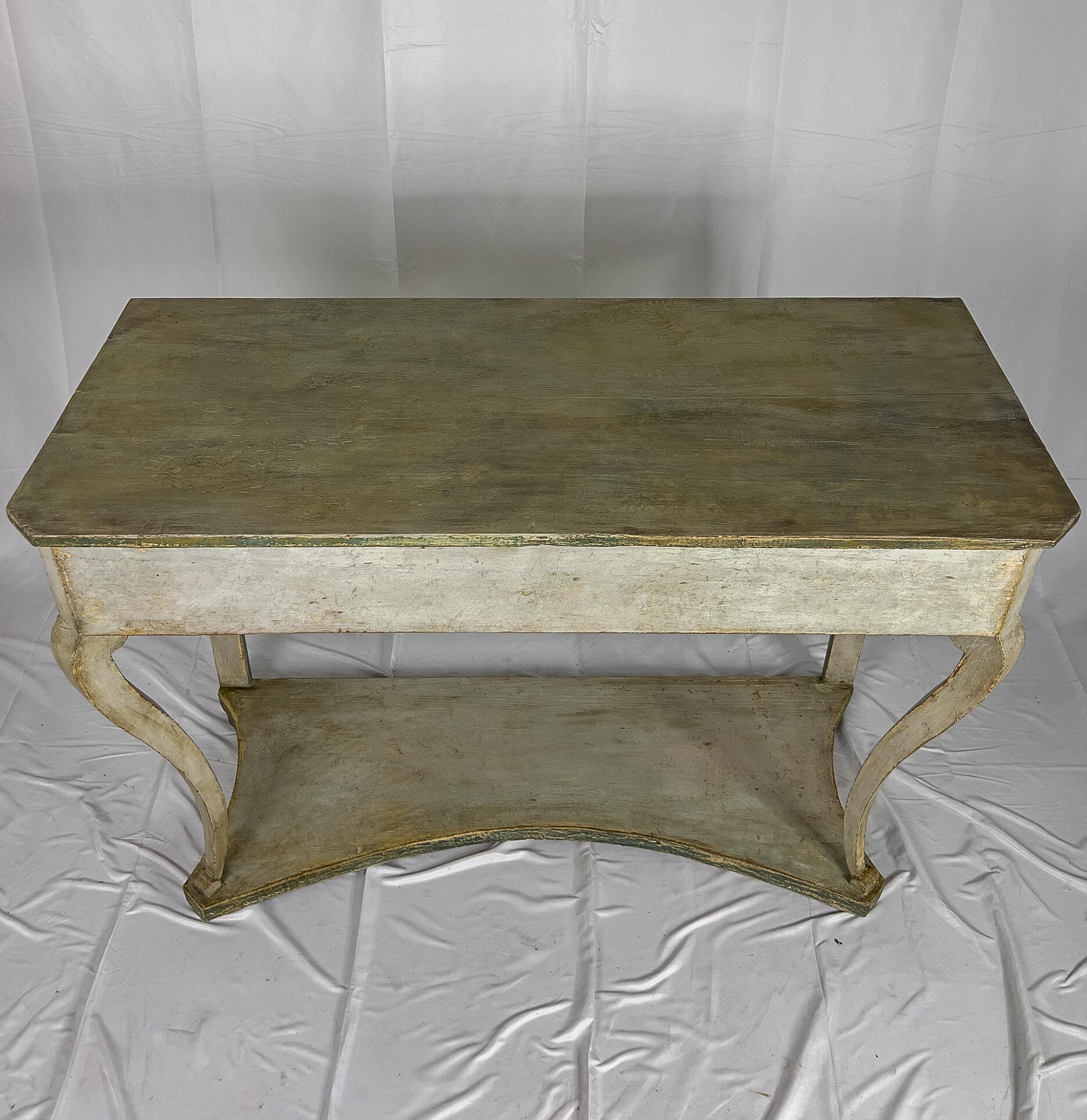 Wood Swedish 19th Century Painted Console Table For Sale