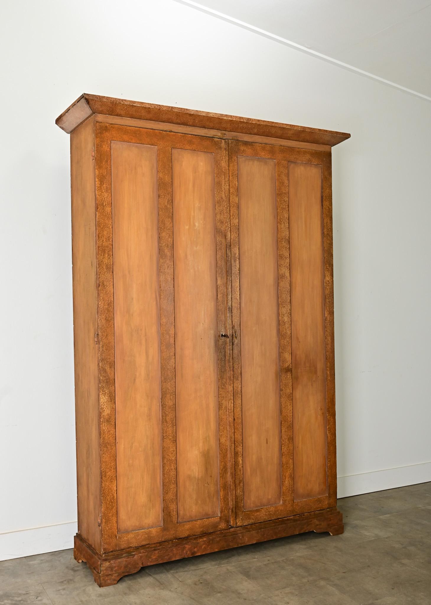 Swedish 19th Century Painted Pine Armoire 1