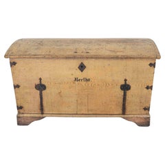 Swedish 19th Century Painted Pine Blanket Chest