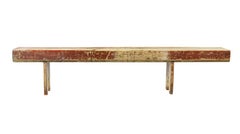 Swedish 19th century painted pine kitchen bench