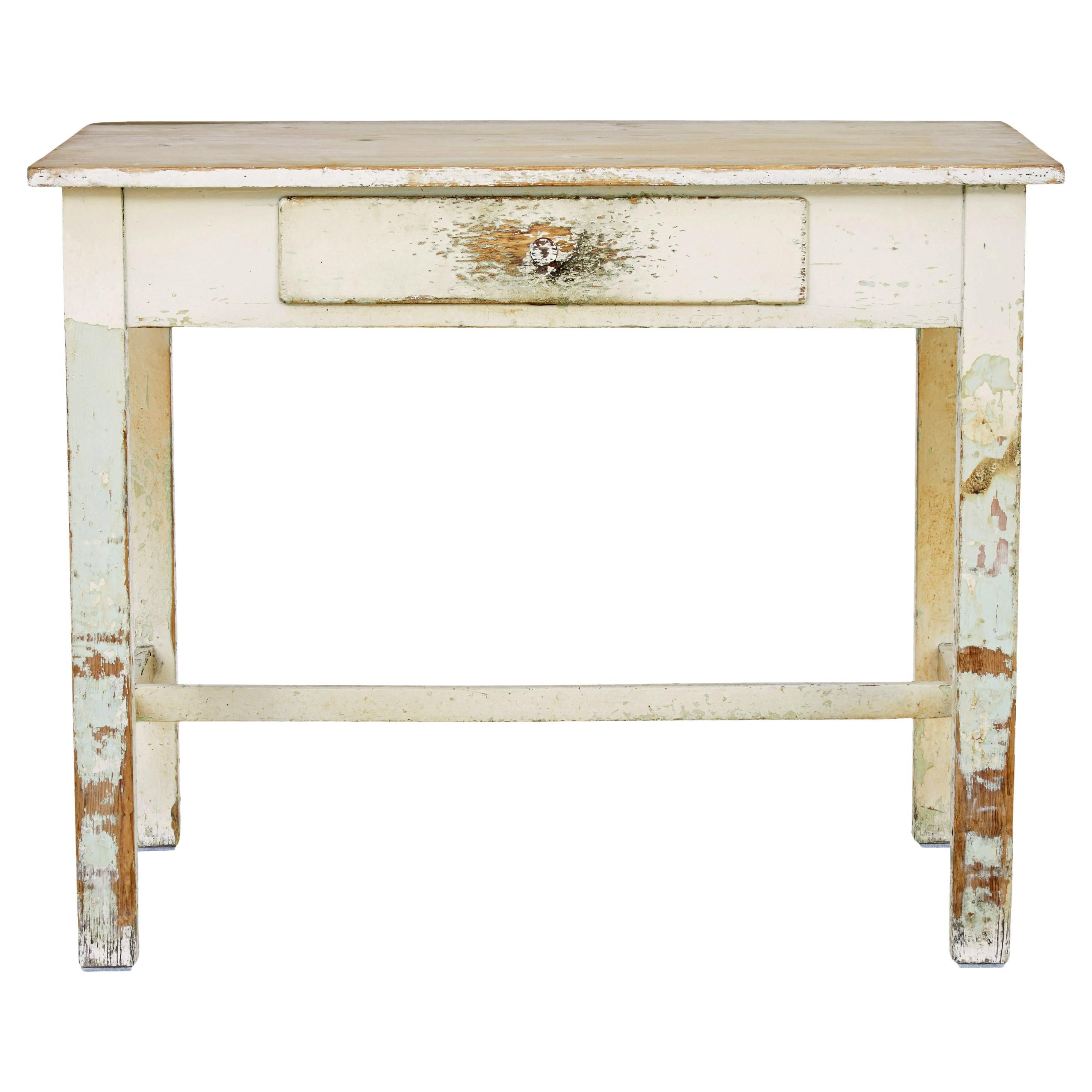 Swedish 19th century painted pine side table