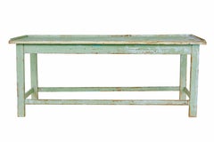 Schwedischer Tisch aus bemalter Kiefer aus dem 19.