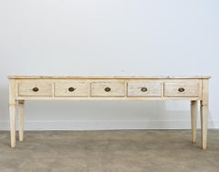 Swedish 19th Century Painted Server with Five Drawers