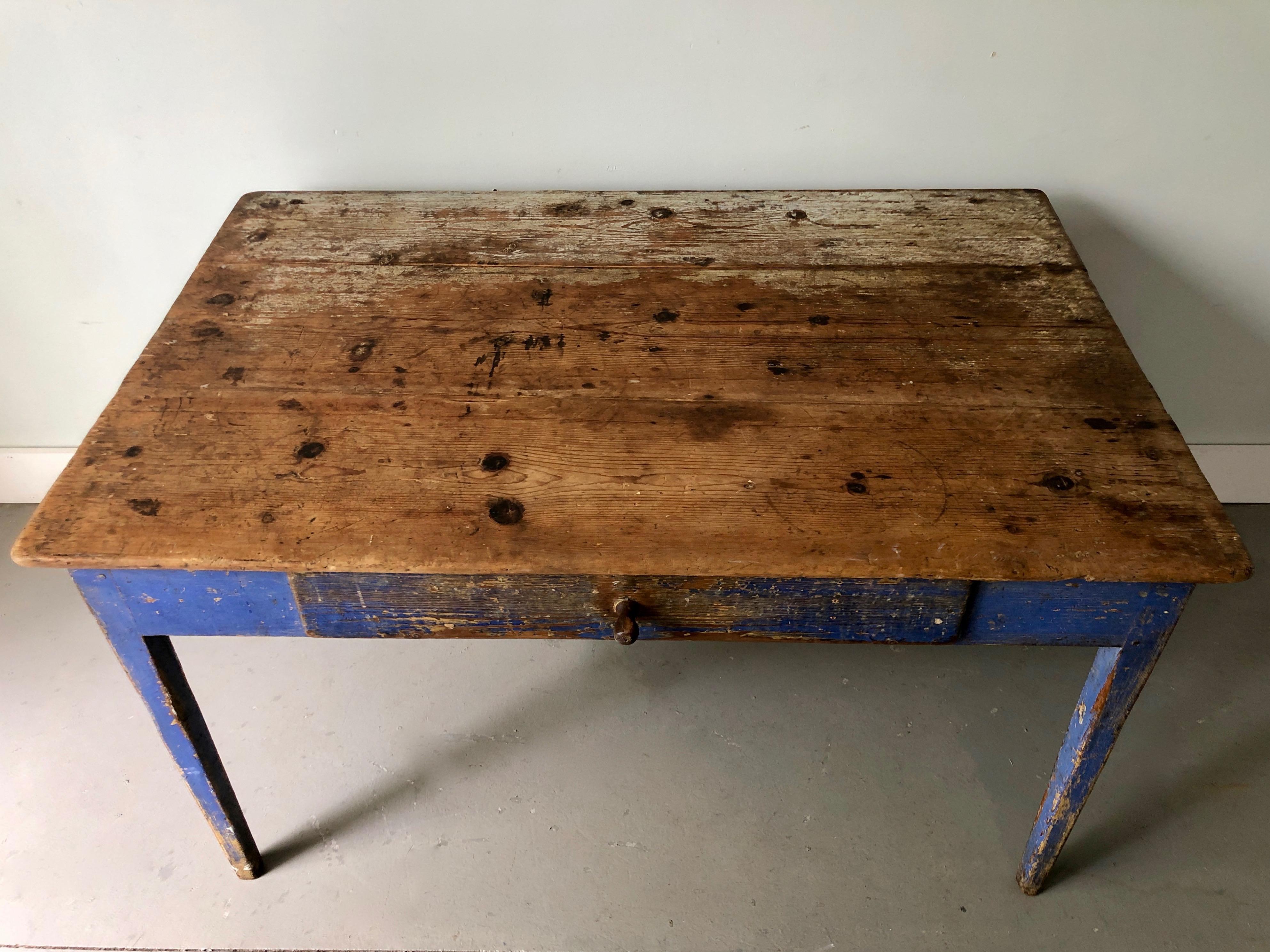 Swedish 19th Century Painted Table or Desk 2
