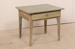 Swedish/Gustavian 19th Century Painted Wood Table with Faux Marble Top