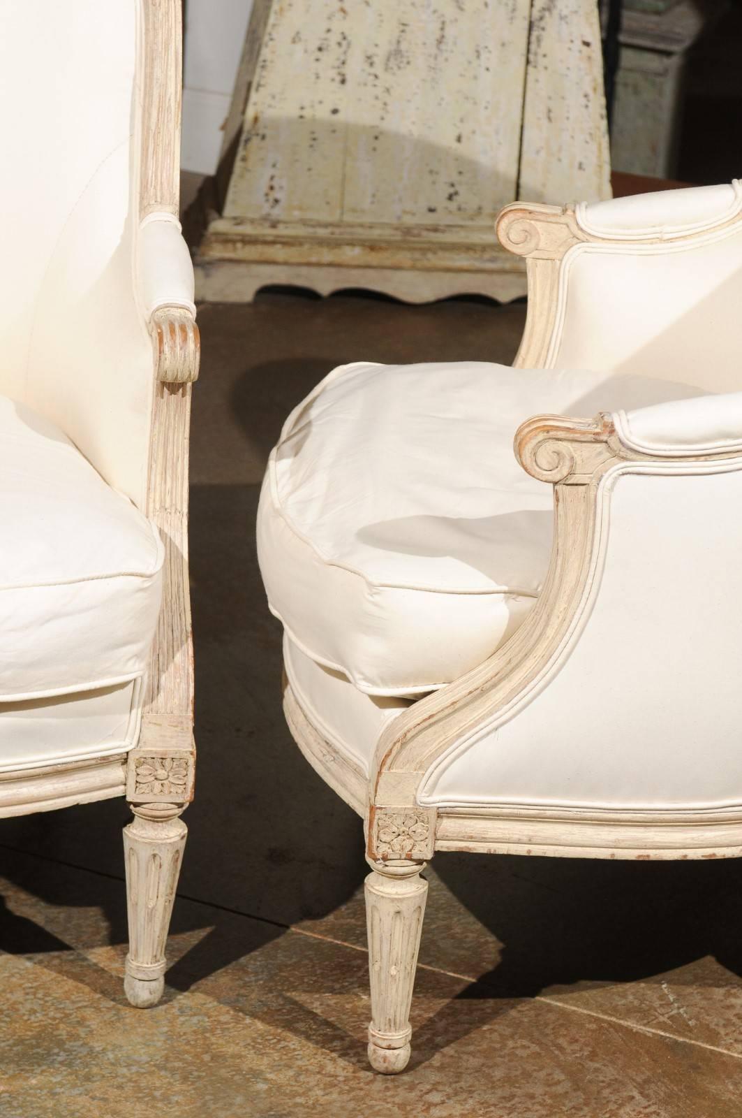 Swedish 19th Century Pair of Bergere Chairs 5