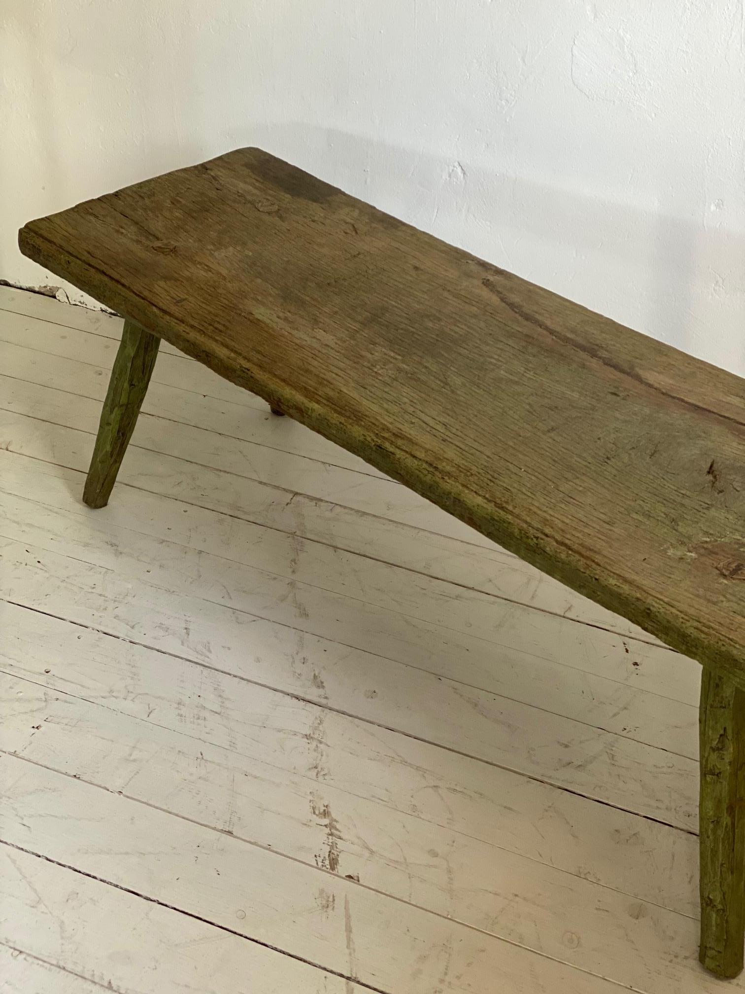 Swedish 19th Century Primitive Minimalistic Table or Bench, Beautiful Patina 1