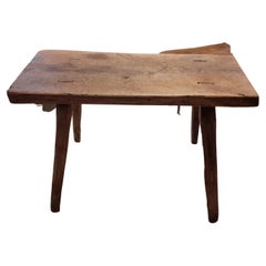 Schwedischer primitiver minimalistischer Tisch oder Bank aus dem 19. Jahrhundert, schöne Patina