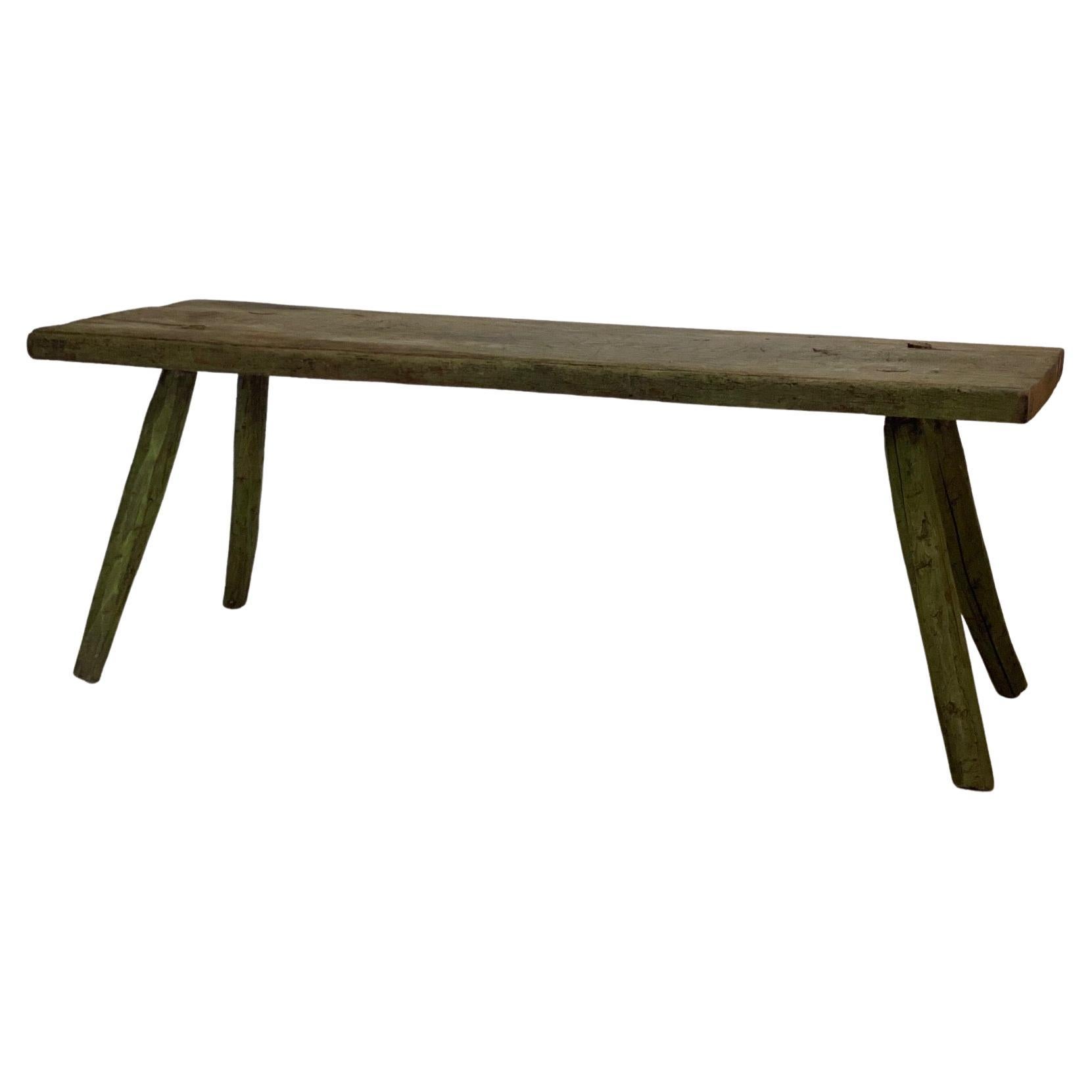 Swedish 19th Century Primitive Minimalistic Table or Bench, Beautiful Patina