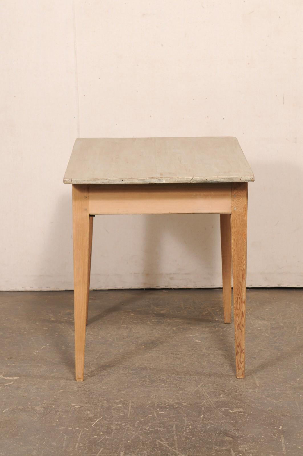 Swedish 19th Century Rectangular Occasional Table w/Deep Drawer For Sale 5