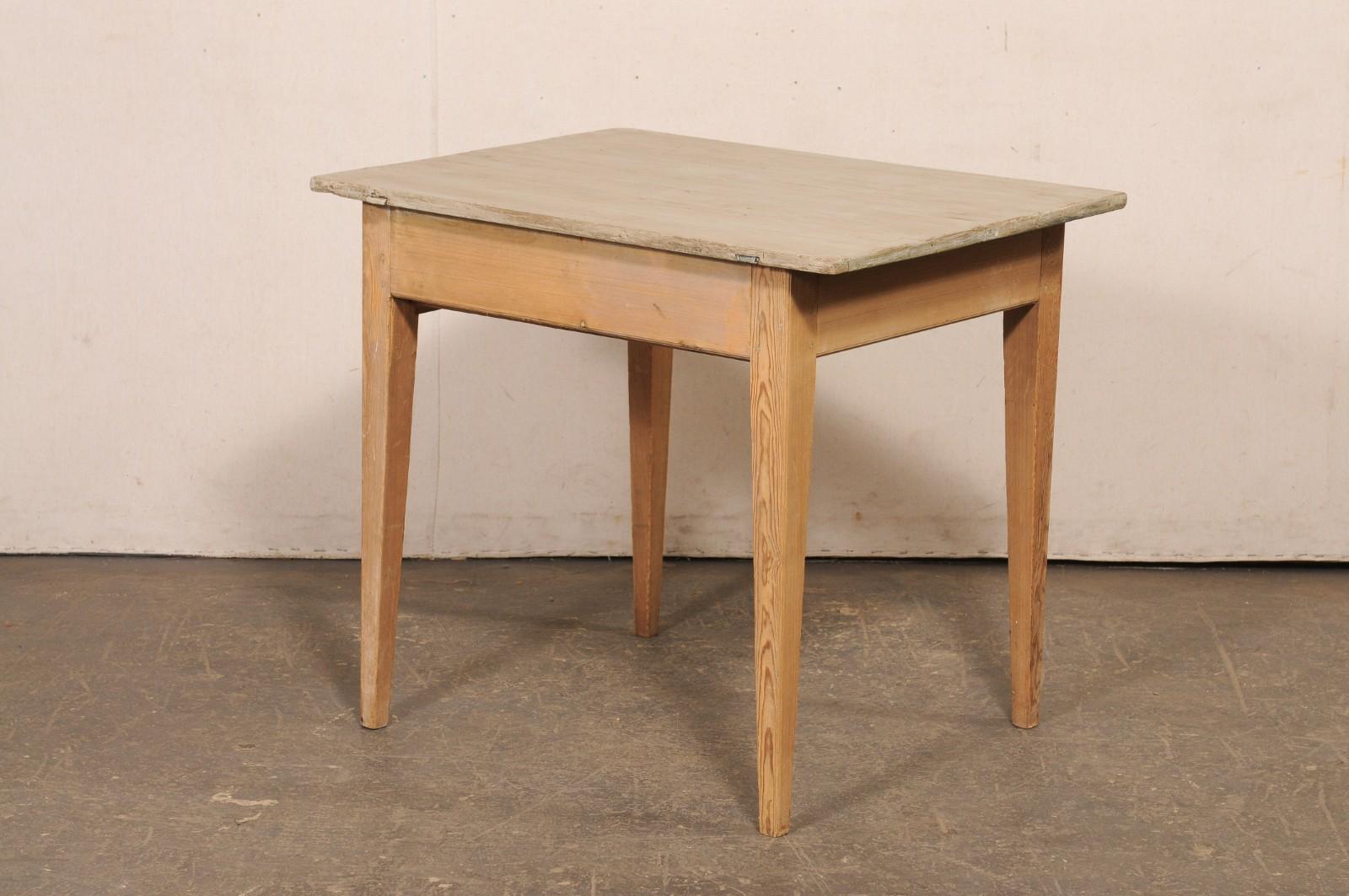 Swedish 19th Century Rectangular Occasional Table w/Deep Drawer For Sale 6