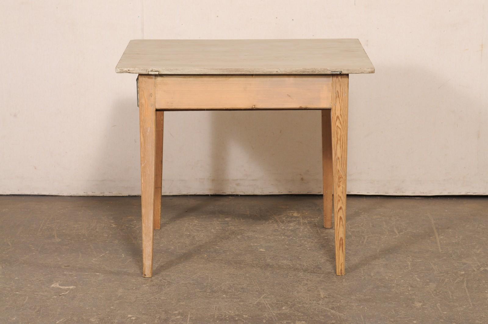 Swedish 19th Century Rectangular Occasional Table w/Deep Drawer For Sale 7