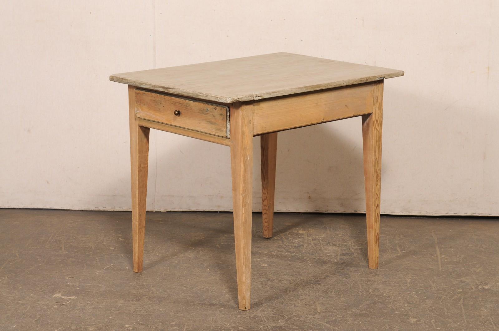 Swedish 19th Century Rectangular Occasional Table w/Deep Drawer For Sale 8