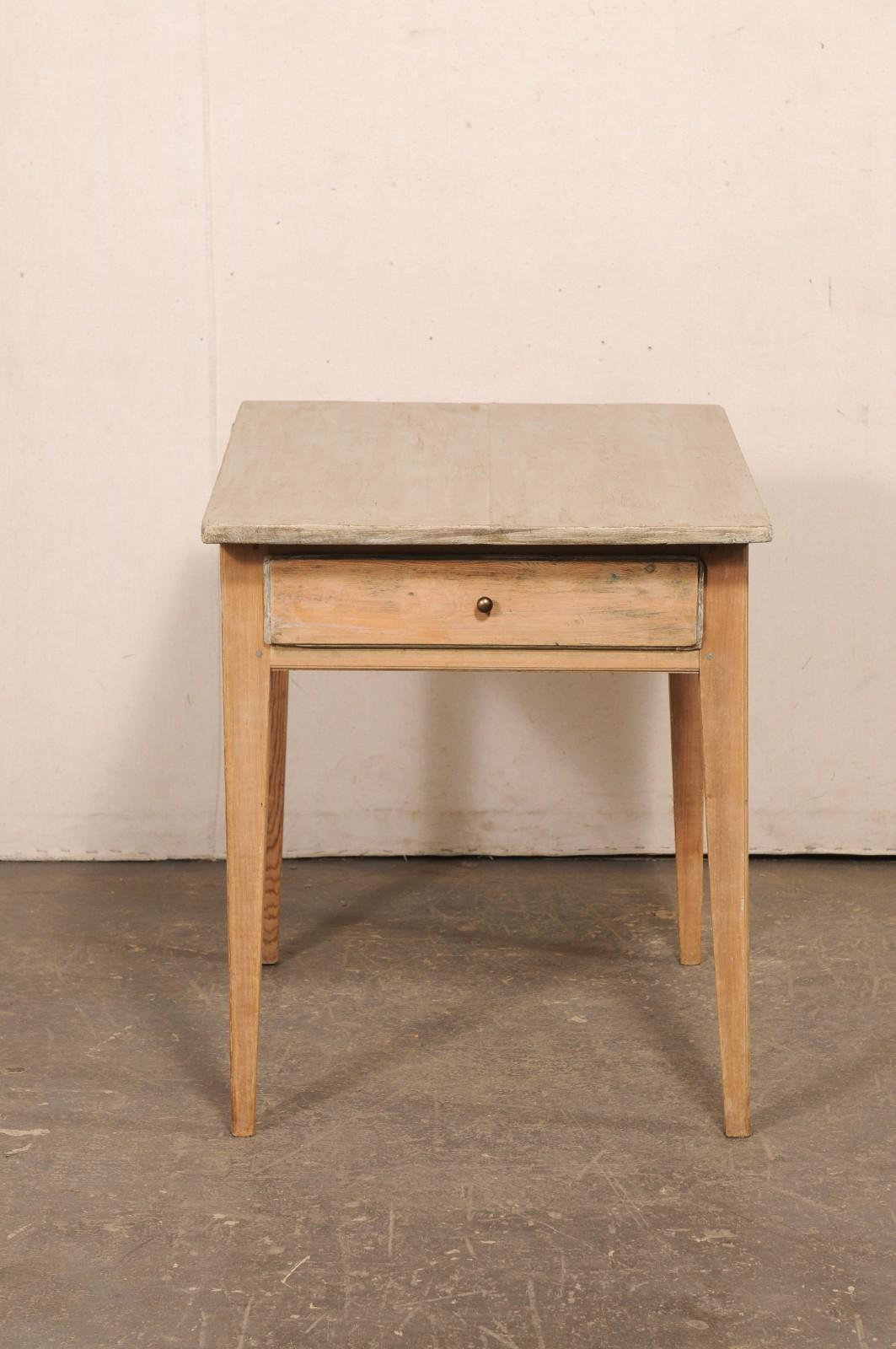 Swedish 19th Century Rectangular Occasional Table w/Deep Drawer For Sale 9