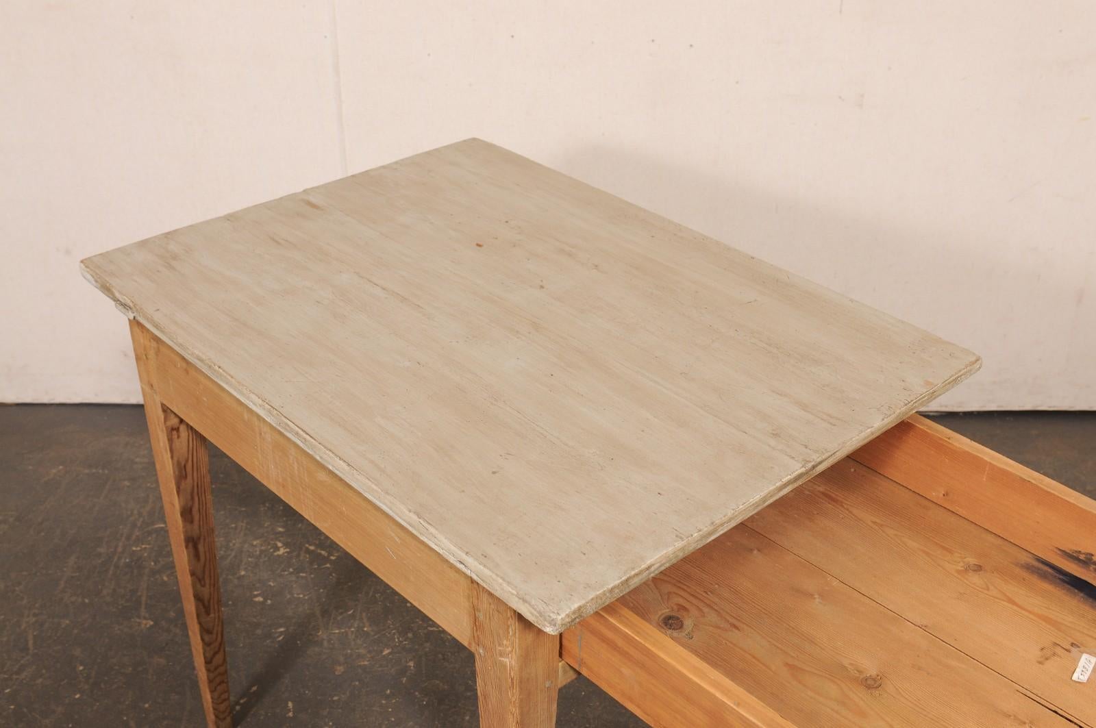 Swedish 19th Century Rectangular Occasional Table w/Deep Drawer For Sale 2