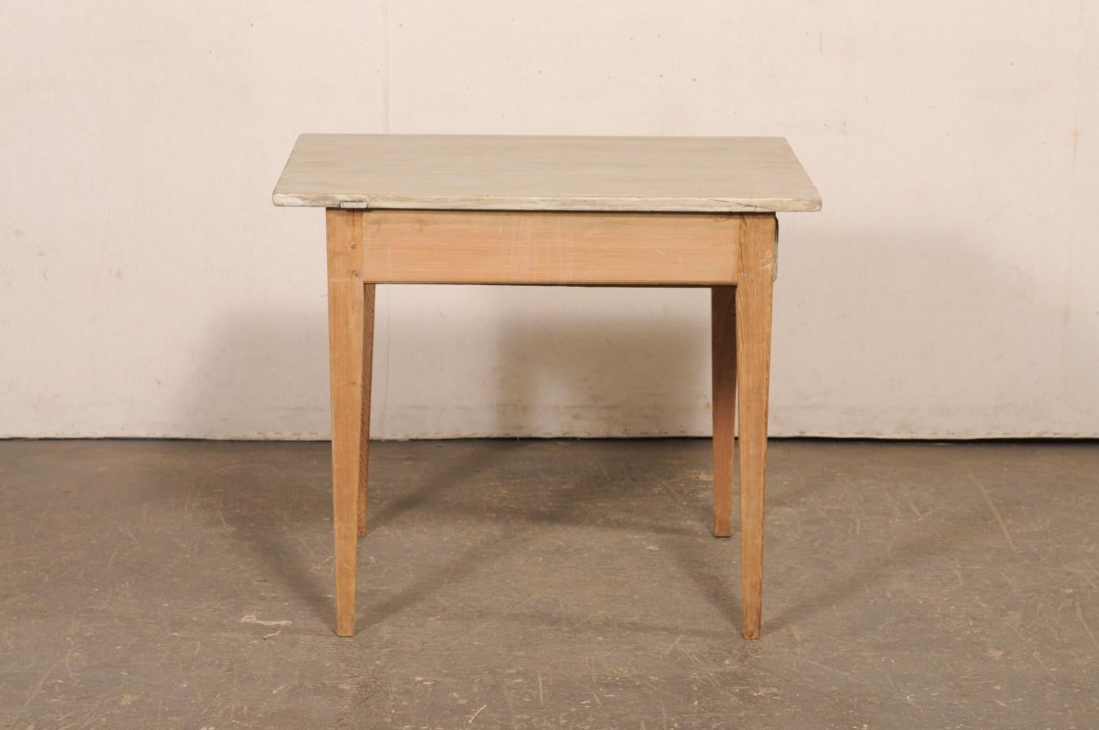 Swedish 19th Century Rectangular Occasional Table w/Deep Drawer For Sale 3